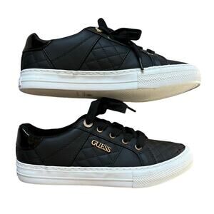Guess Black White Gold Sneakers Size 6.5
